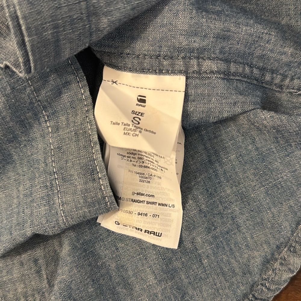 G-Star Raw two tone denim top - Picture 4 of 6
